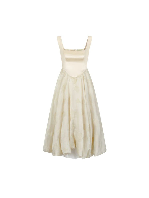 Colourblocking Waisted Big Swing Dress