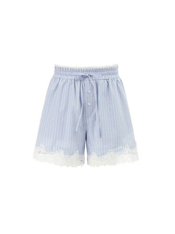 Bow Tie Ballgown Striped Short Sleeve Shirt