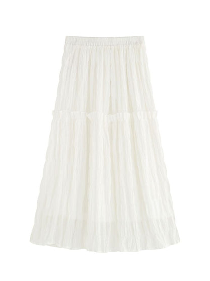 Loose Pleated Cake Half-body Skirt