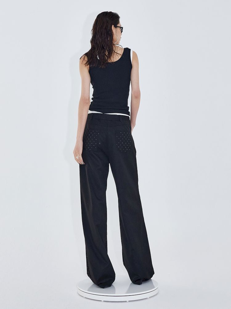 Straight Casual Western Trousers