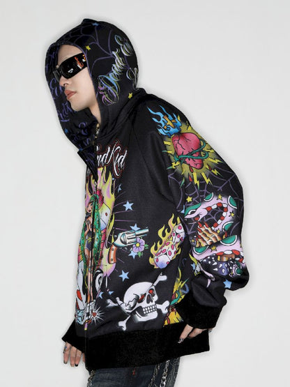 West Coast tide loose oversize Hooded Jacket