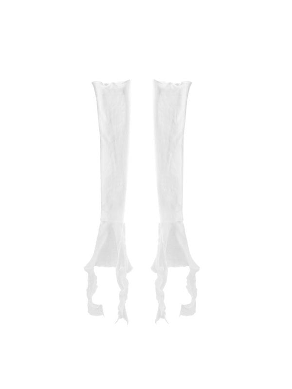 Butterfly Print Slit Tie Long Pink Cheongsam Dress