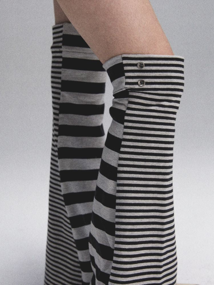 Slim Fit High Stretch Mismatched Stripe Set