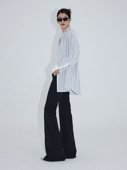 Stripes Loose Long Sleeve Shirt