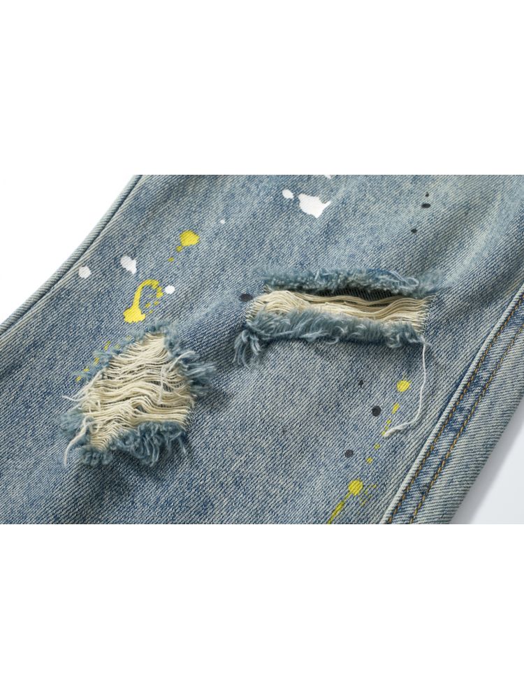 Punk Street Fermented Wash Splash Art Jeans