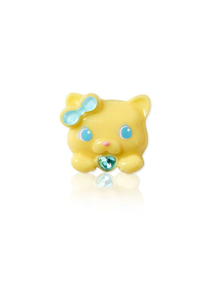 Cat Resin Colourful Earrings Earrings Clip Ring