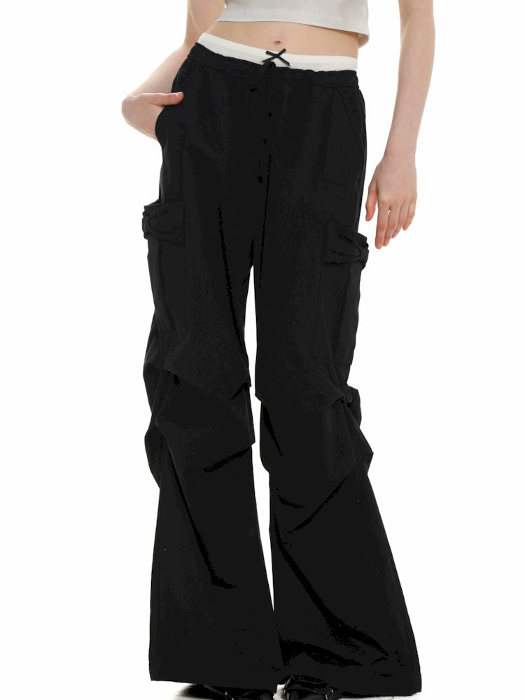 Pocket parachute loose casual pants