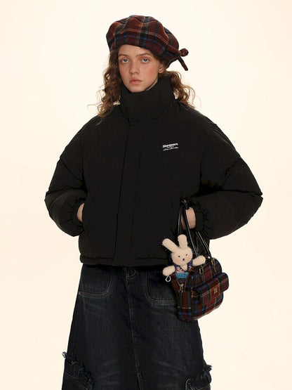 Absorbent bow short down jacket