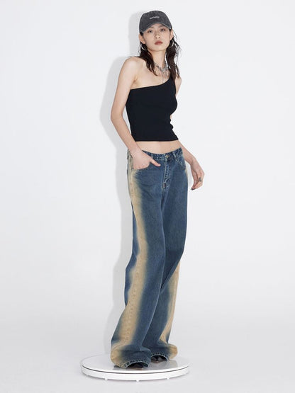 Mud Blue Old Loose Skinny Jeans