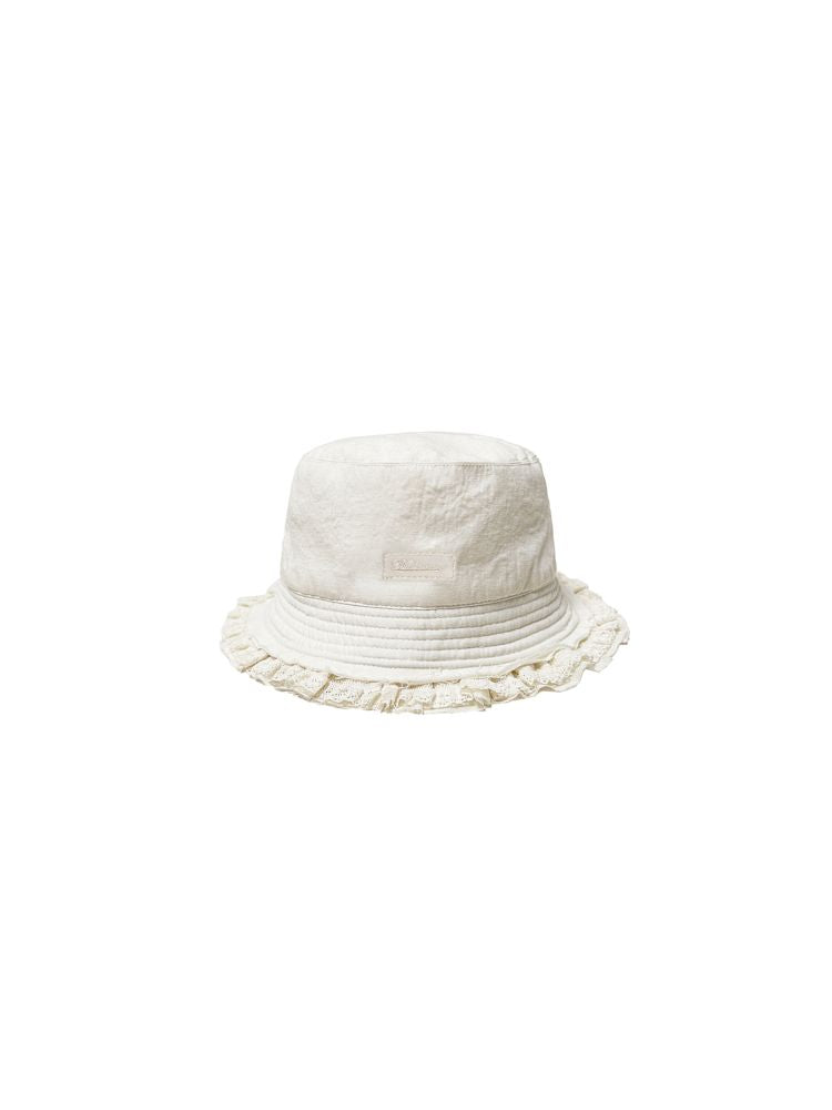 Show face small white temperament hat