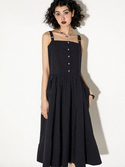 Functional Style Halter A-Line Dress