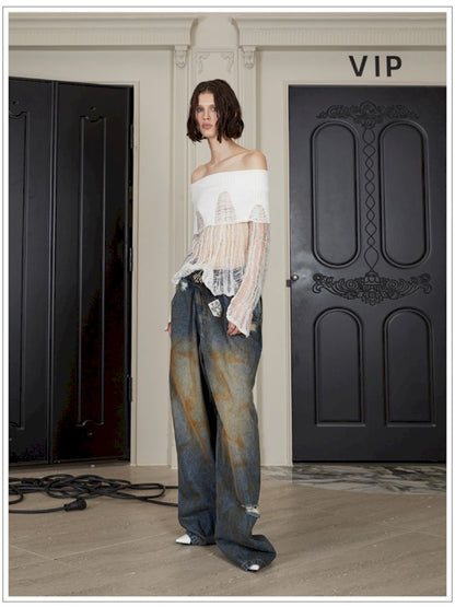 Old Jeans Loose Wide Leg Pants