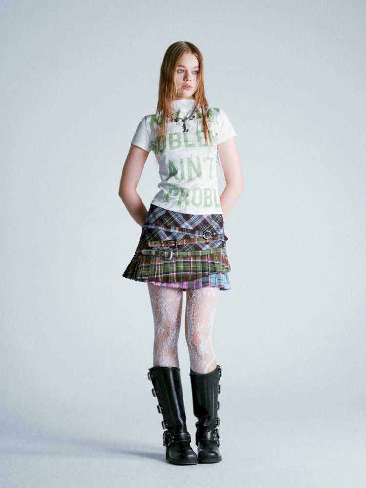 Punk Plaid Pleated Skirt