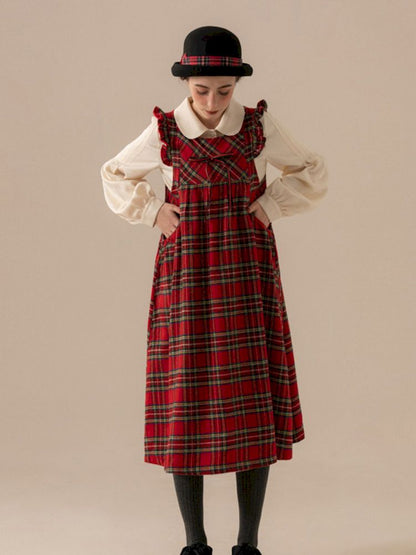 Fly Sleeve Tweed Customized Long Vest Doll Dresses