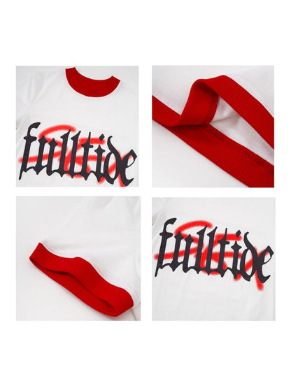 Niche inspired printed basic crew neck t-shirt