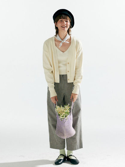 Knit Two-Piece Layered Cardigan