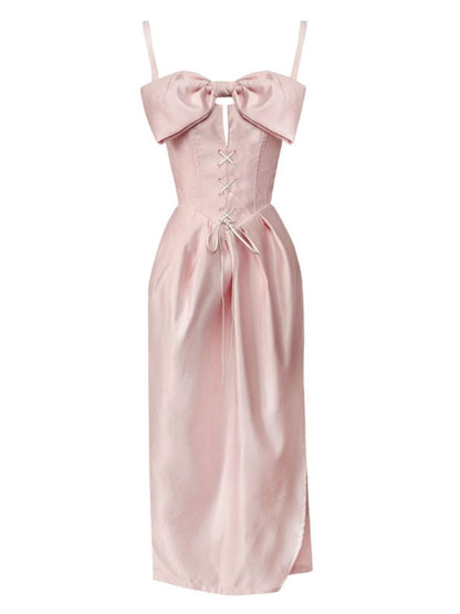 Pink Bow Small Gown Dress