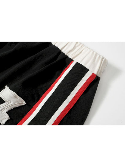 Trash Rock Patch Embroidered Sport Knit Sweatpants