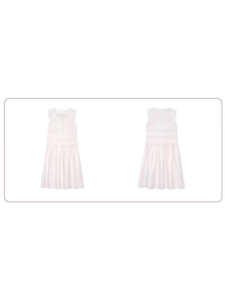 Pleated Sleeveless Dress