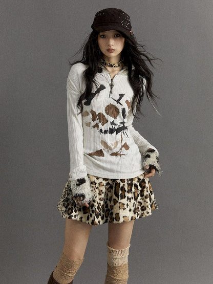 Long-sleeve knit T-shirt