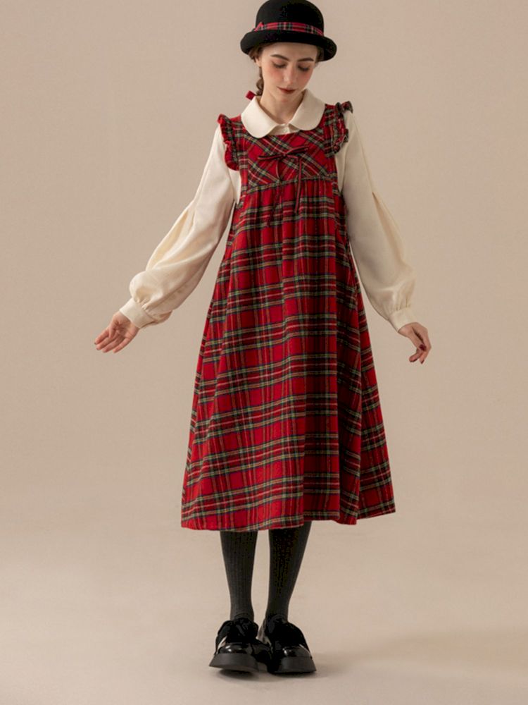 Fly Sleeve Tweed Customized Long Vest Doll Dresses