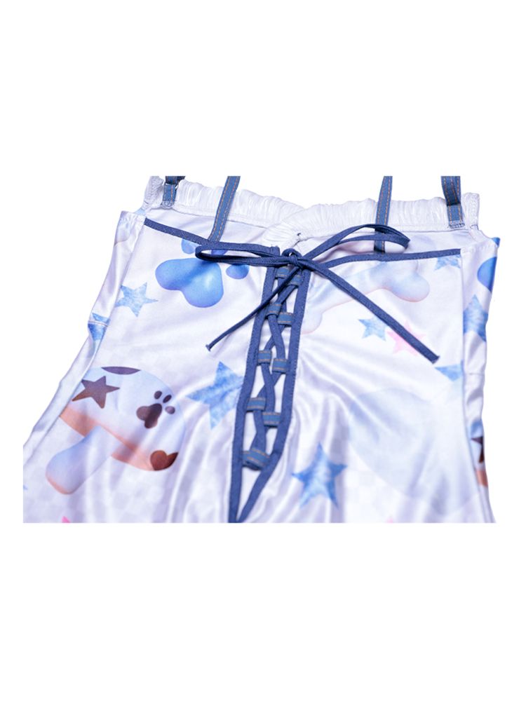 Cute ghost dopamine Printed suspenders