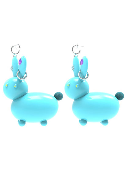 Spooky Colorful Dopamine Rabbit Earrings/Ear Clips