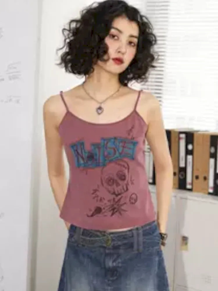 Embroidery Slimming Camisole Tank Top