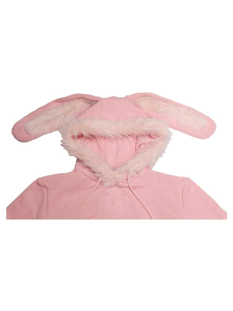 Rabbit Ears Hooded Sweatshirt Dress