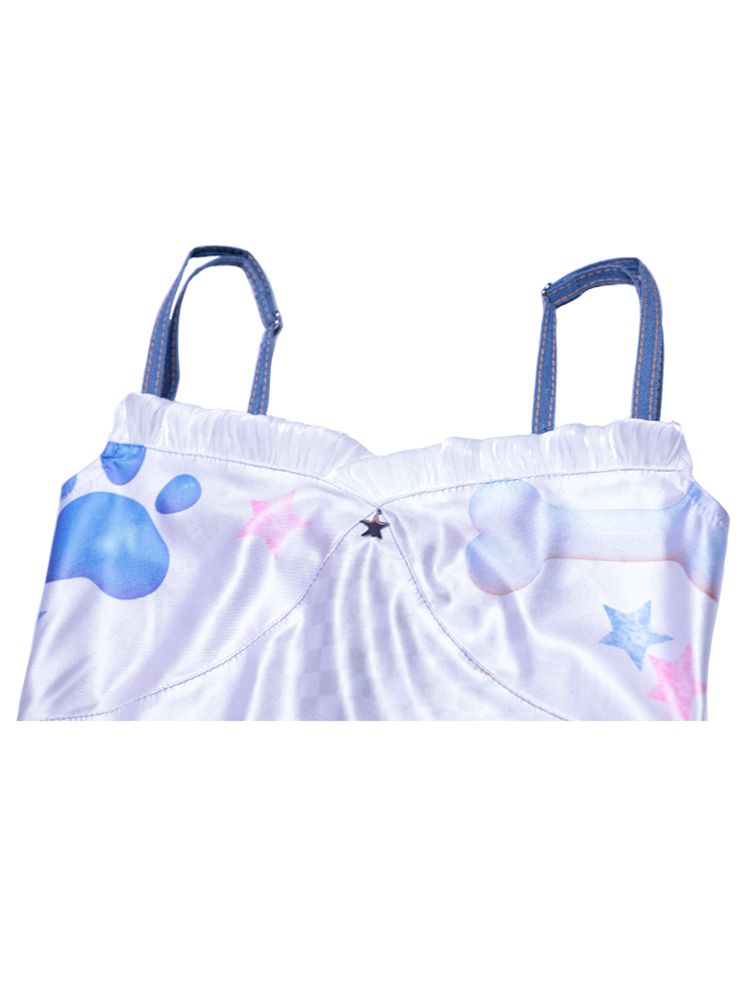 Cute ghost dopamine Printed suspenders