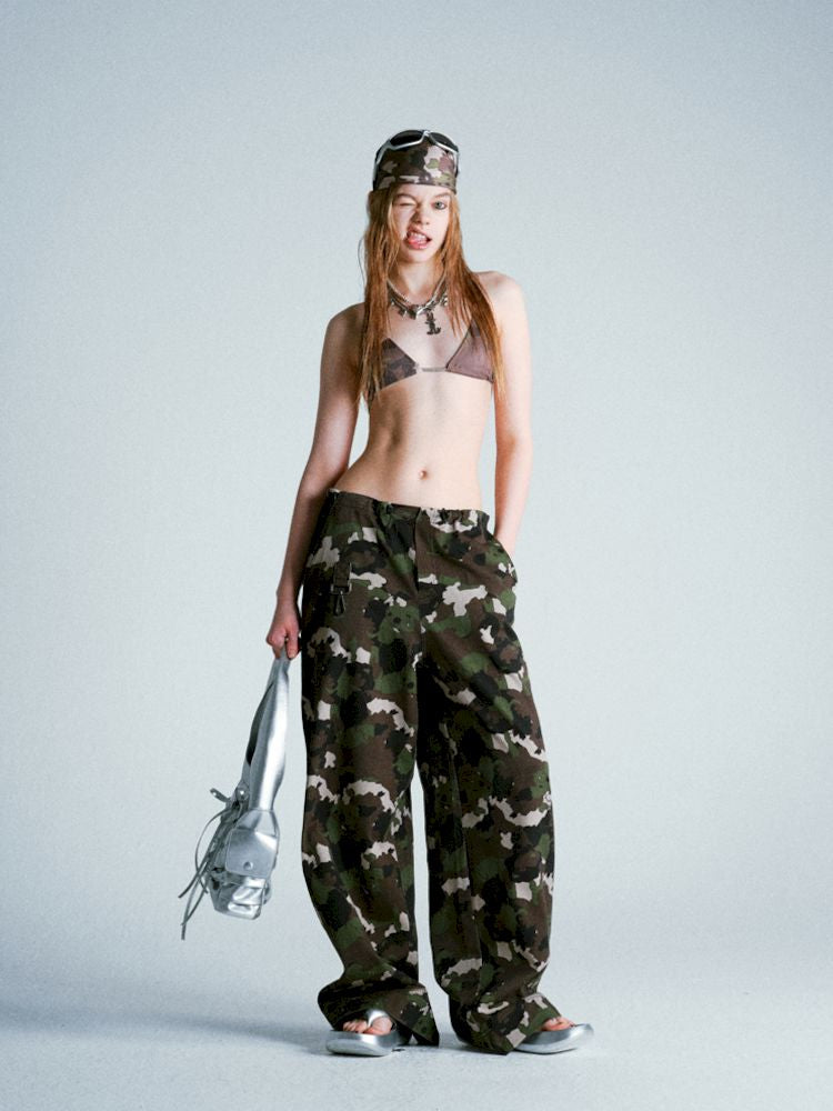 Camouflage full print work trousers