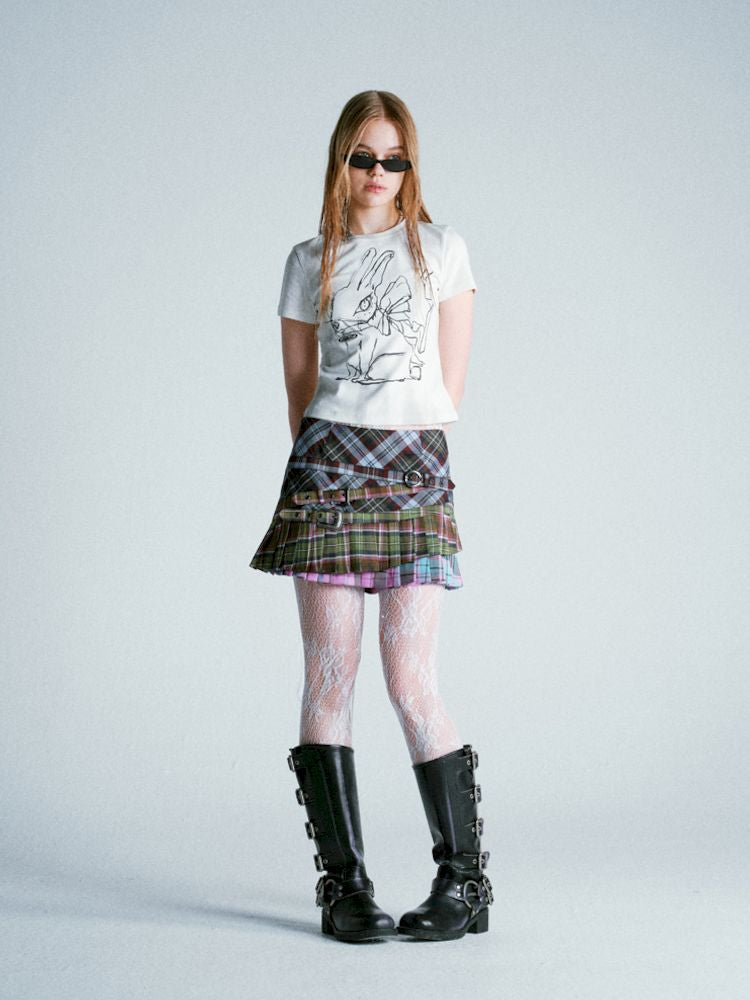 Punk Plaid Pleated Skirt