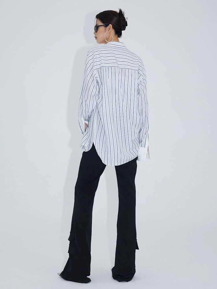 Stripes Loose Long Sleeve Shirt