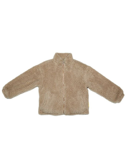 Double Sided Paw Print Plush Jacket