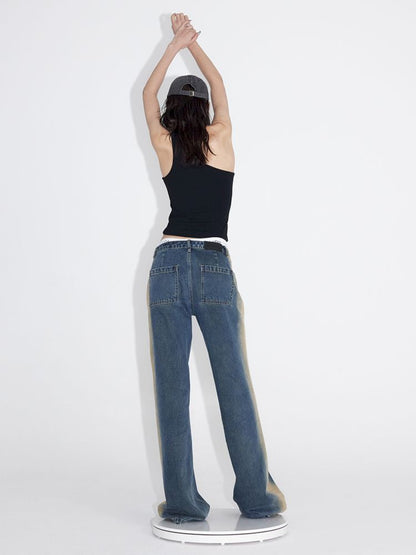 Mud Blue Old Loose Skinny Jeans