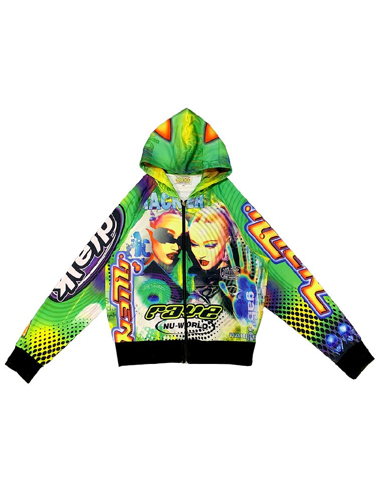 Retro Street Alien Loose Hooded Jacket