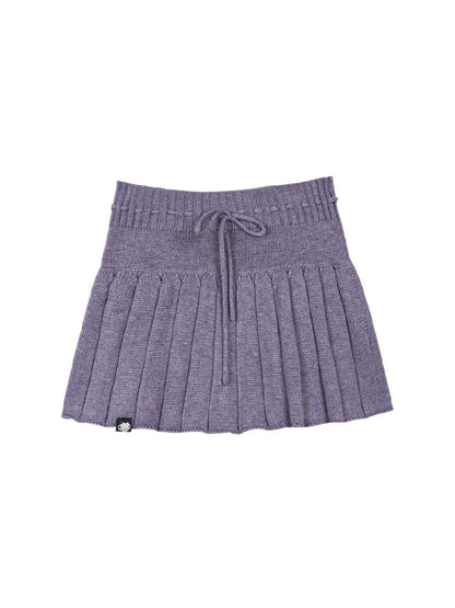 Knitted camisole cardigan skirt set