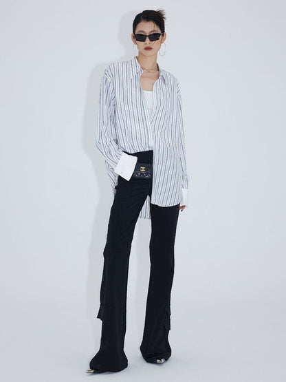 Stripes Loose Long Sleeve Shirt