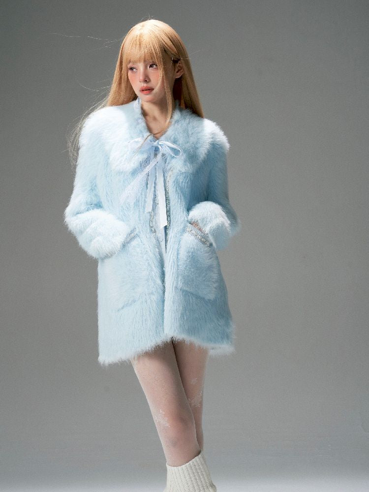 Knitted loose thickened sweater coat cardigan