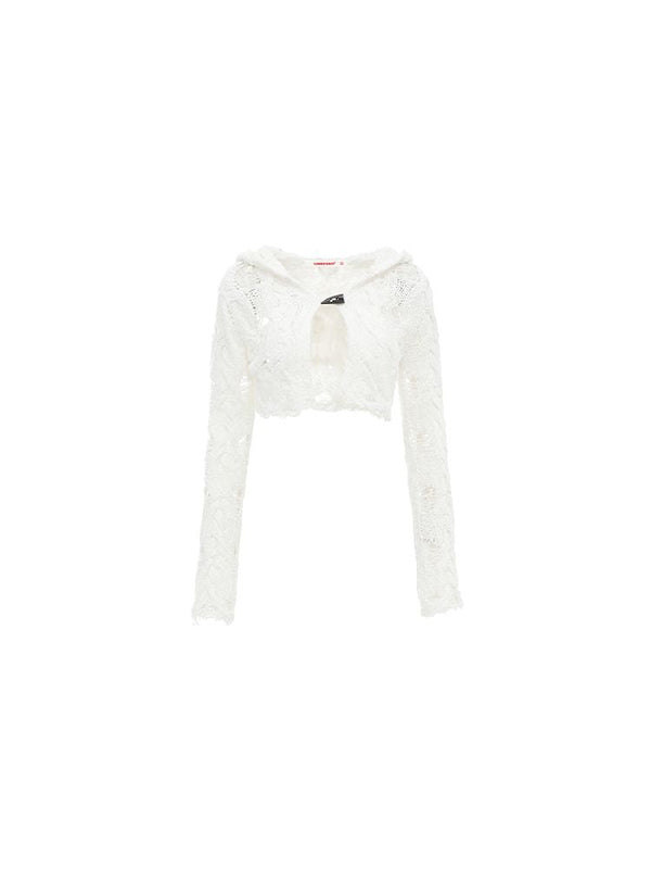 Long Sleeve Hooded Knit Cardigan