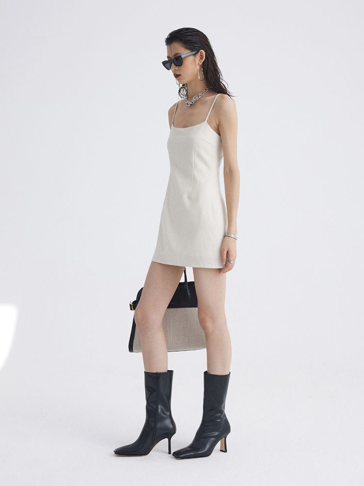 Slim Suspender Suit Dress