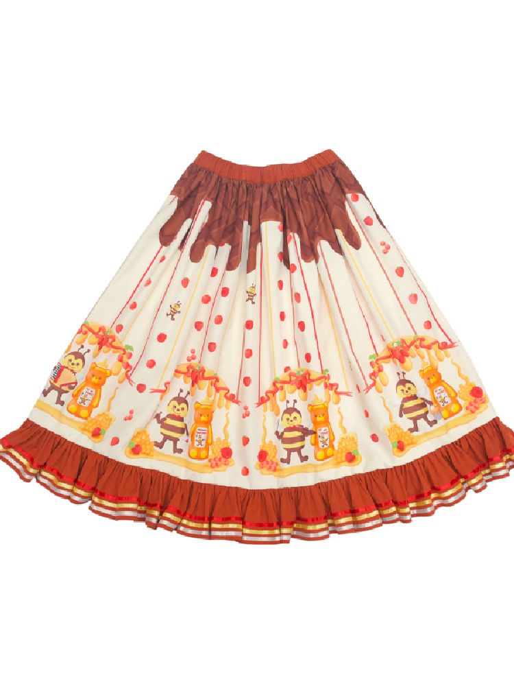 Ribbon Embellished Half Skirt