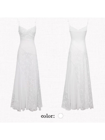 Pure desire gentle wind lace halter dress