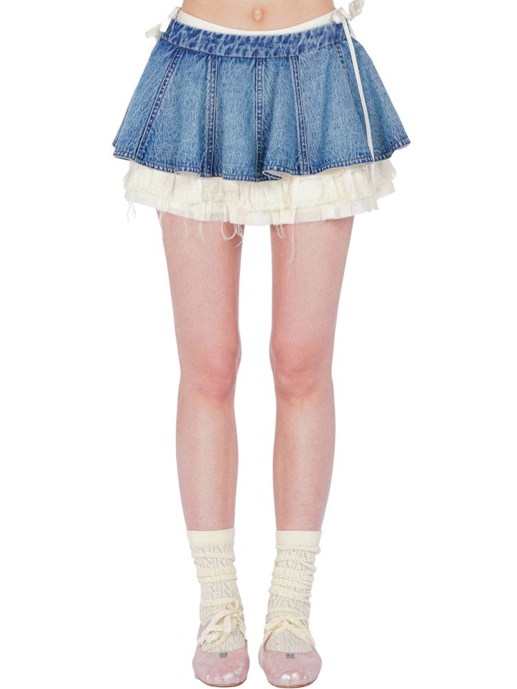 Denim Ultra Short Skirt