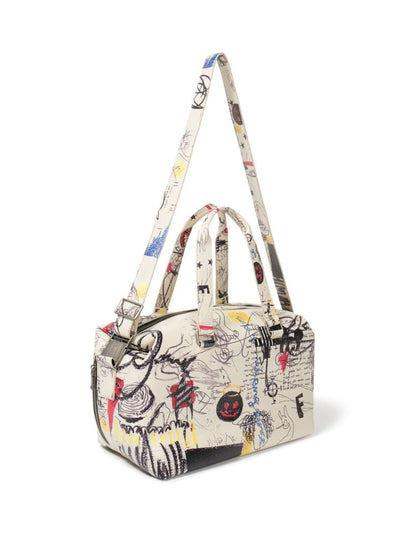 Graffiti art do old recycled material shoulder bag