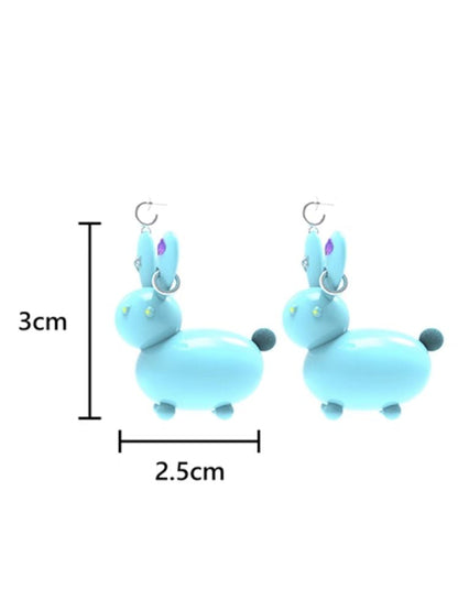 Spooky Colorful Dopamine Rabbit Earrings/Ear Clips