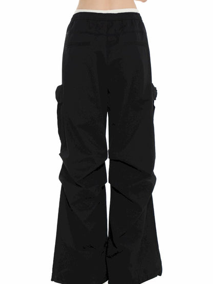 Pocket parachute loose casual pants