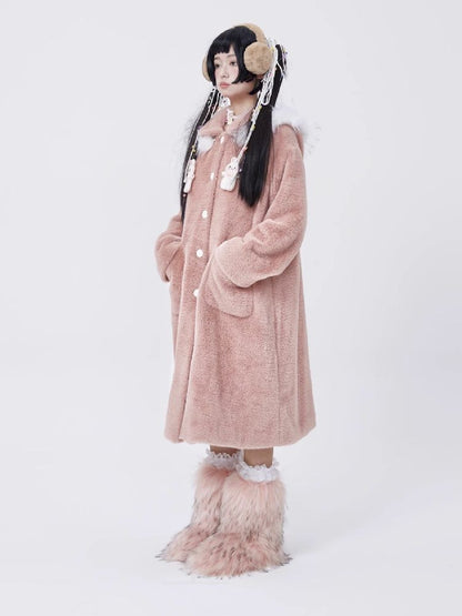 Retro Cute Rabbit Tweed Coat