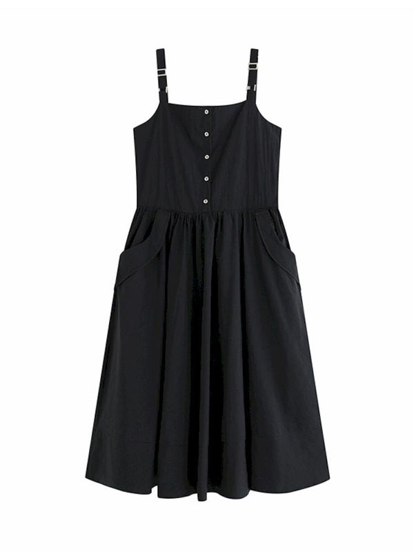 Functional Style Halter A-Line Dress