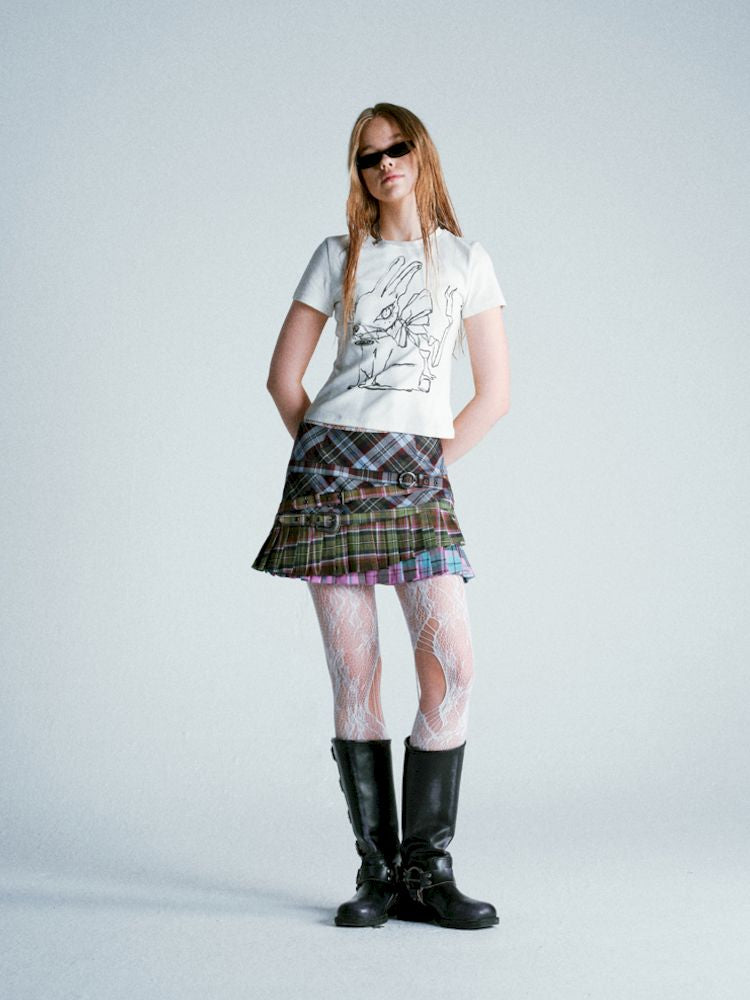 Punk Plaid Pleated Skirt